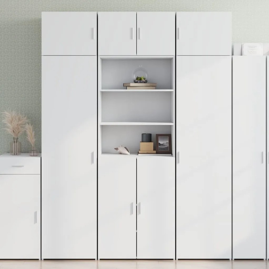 vidaXL Dulap înalt, alb, 70x42,5x185 cm, lemn prelucrat