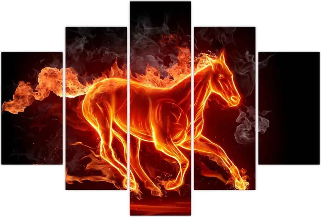 Tablou - Cal în flăcări (150x105 cm)