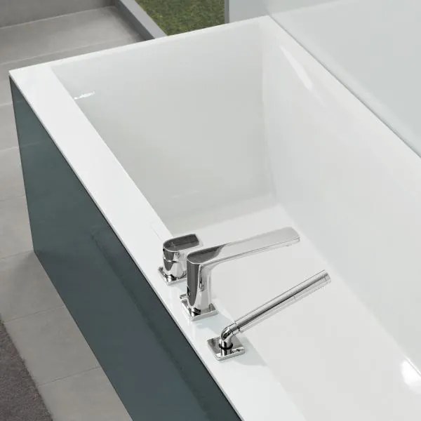 Cada dreptunghiulara Villeroy & Boch, Squaro Edge, pentru inzidire, 190 x 90 cm, alb alpin