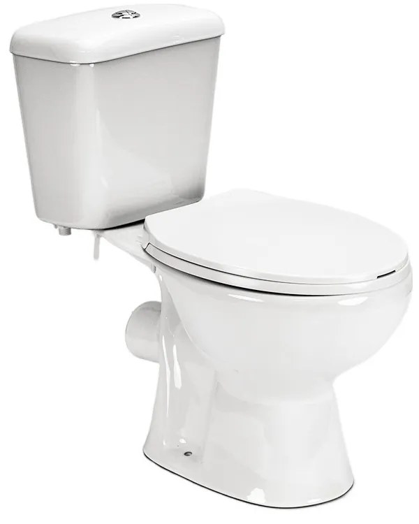 Toaletă monobloc Cleano cu evacuare spate și scaun