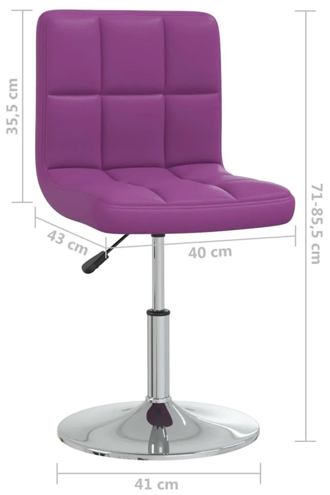 Scaune de bucatarie, 2 buc., violet, piele ecologica 2, Violet