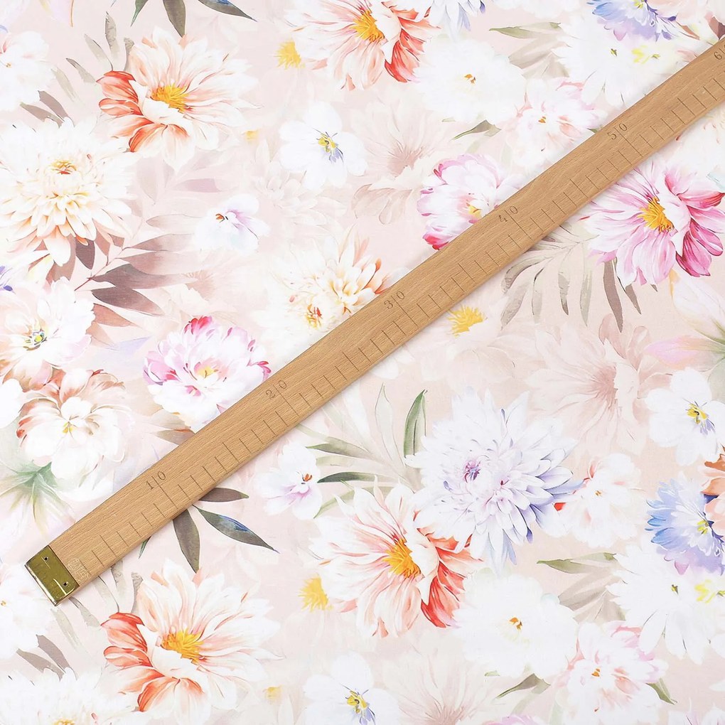 Goldea țesătură 100% bumbac deluxe - flori sălbatice 240 cm