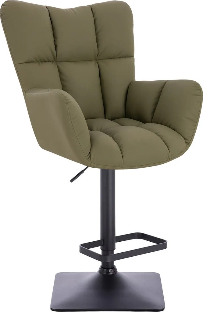 HR650KW Scaun Khaki Piele Ecologica Premium Soft cu Bază Neagră