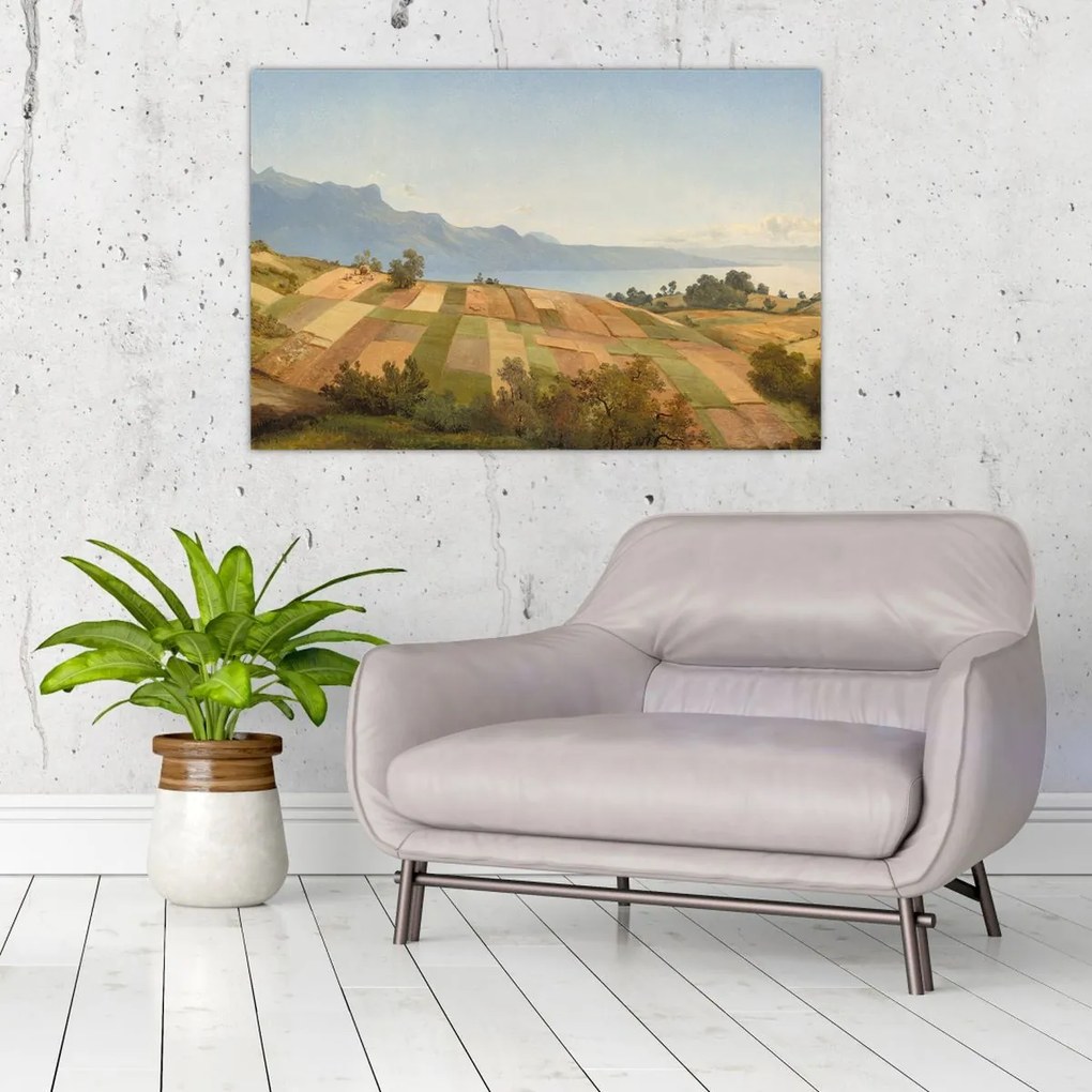 Tablou - Alexandre Calame, Swiss Landscape, reproducere (90x60 cm)