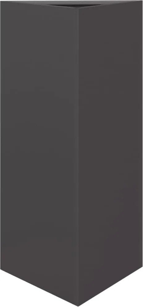vidaXL Jardinieră de grădină negru, 40x34,5x70 cm, oțel, triunghiulară