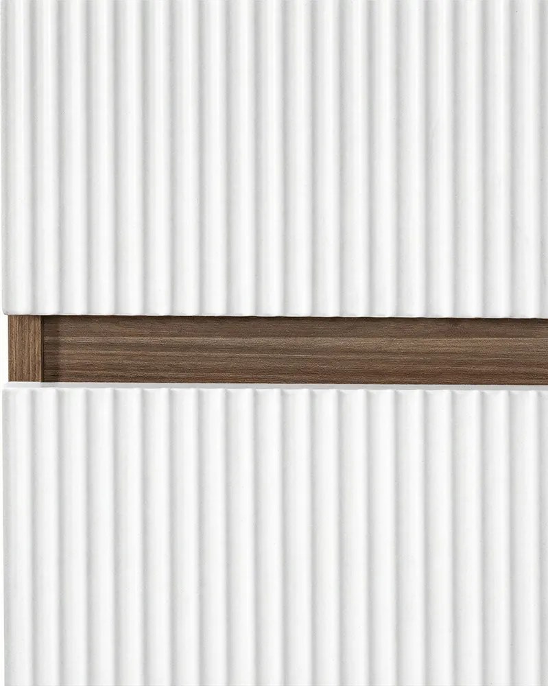 Dulap lateral suspendat Trent stejar sunset-alb