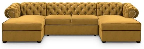 Coltar extensibil forma U galben mustar Versace