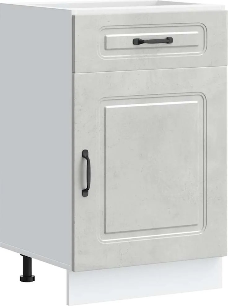 vidaXL Dulap de bază de bucătărie „Kalmar” Lemn prelucrat gri beton