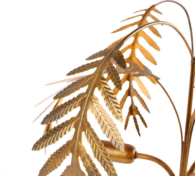 Lampă de masă Art Deco aurie cu 3 lumini - Botanica