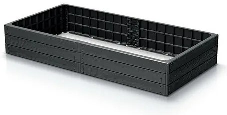 Pat supraînălțat BASE WOODY antracit , 149,2 x 25 x 75,6 cm