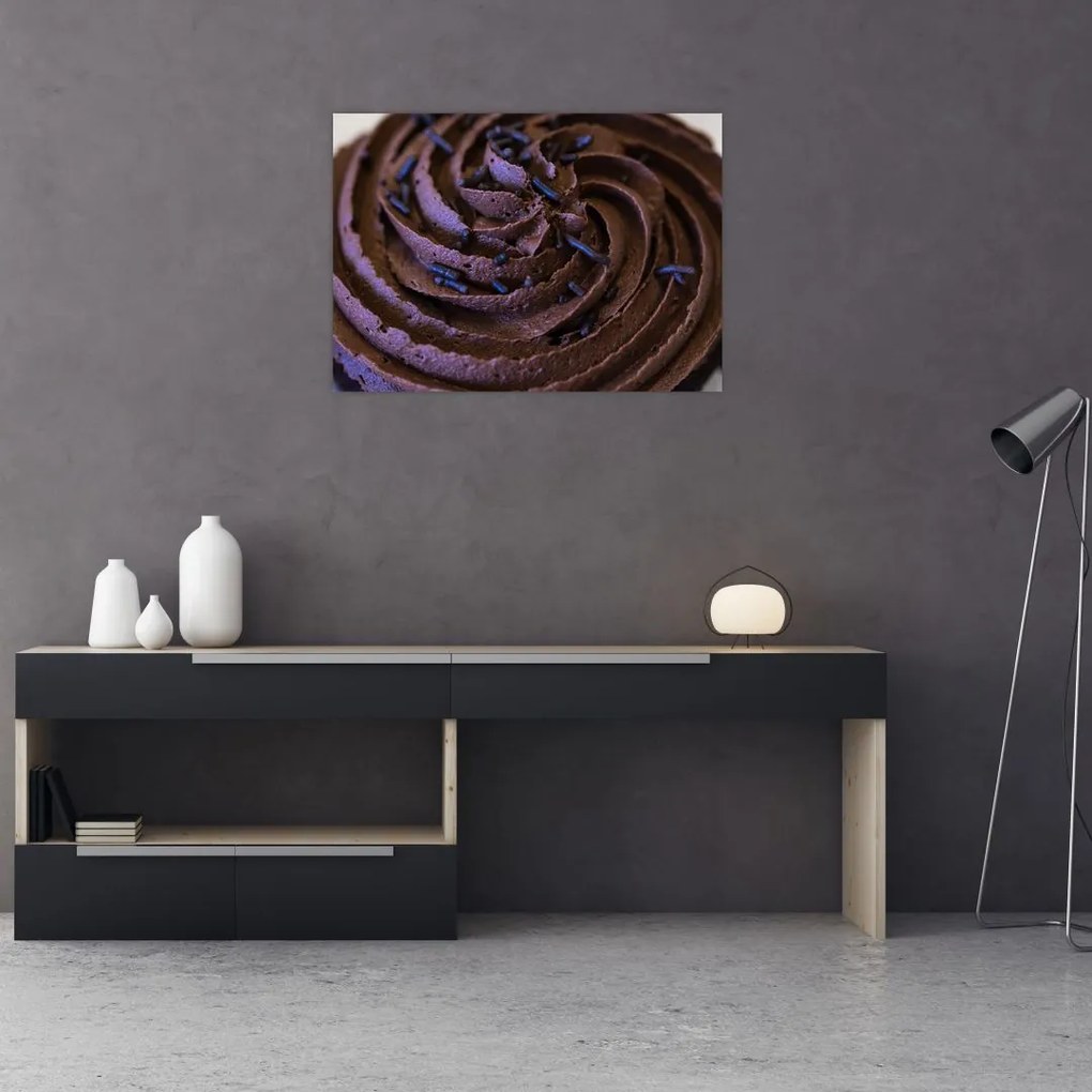 Tablou - Cupcake din ciocolată (70x50 cm)