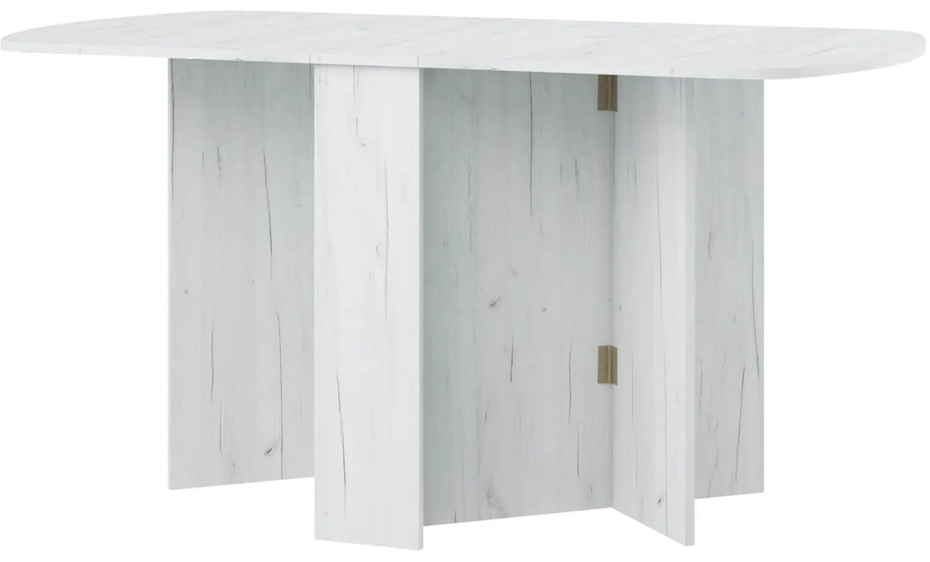 Masă de sufragerie extensibilă Elston 2 (craft alb) (pentru 4 până la 6 persoane). 1051392