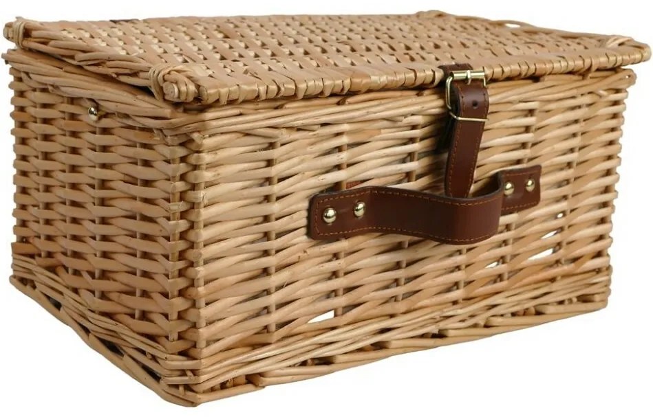 Arôme Coș de picnic pentru 4 persoane Natur, 40 x28 x 20 cm