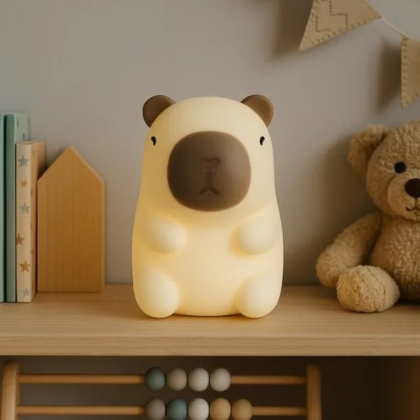 KAPYBARA Lampă de veghe pentru copii LED RGBW reîncărcabilă, reglabilă, LED/0,45W/5V 800 mAh