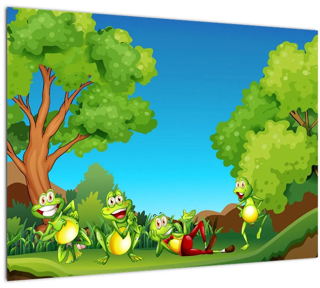 Tablou - Broscuțe vesele (70x50 cm)