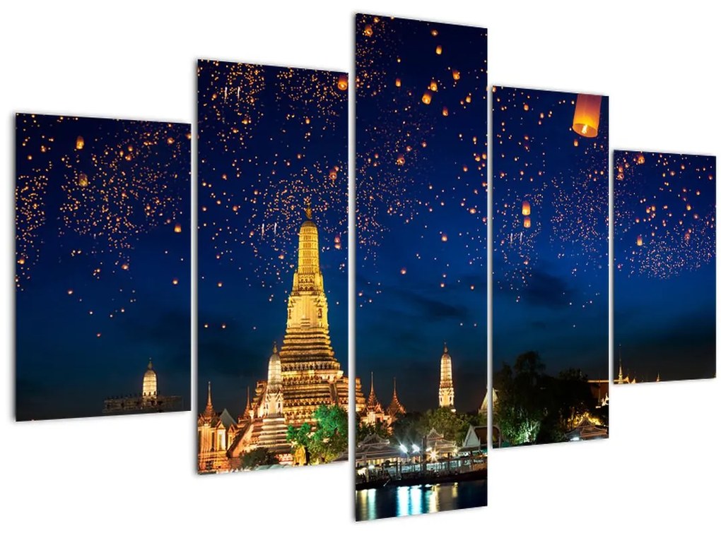 Tablou - Lampioane norocului, Bangkok (150x105 cm)