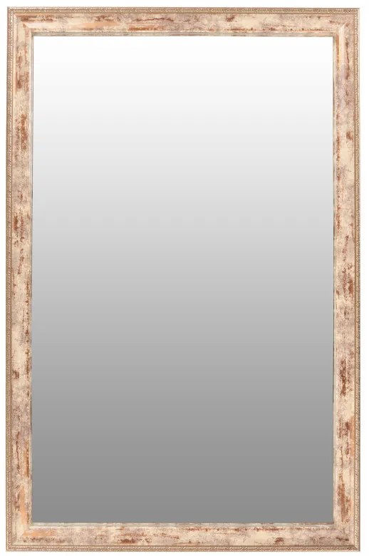 Oglinda dreptunghiulara cu rama din polistiren alba/maro/aurie Gilbert, 57,5cm (L) x 37,5cm (W) x 1,6cm (H)