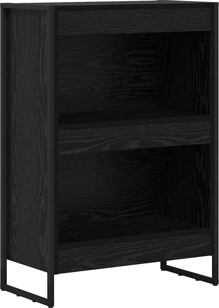 vidaXL Dulap pentru cărți Stejar Negru 80 x 30 x 155 cm Lemn compozit