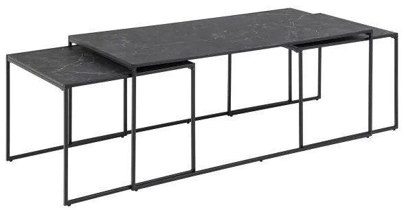 Set de măsuțe de cafea ALMA 3 buc. antracit