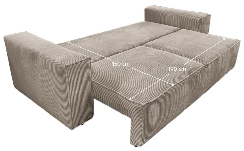 Canapea extensibila, bej, HARPERA BIG SOFA