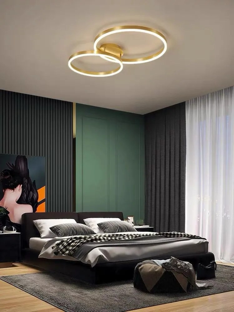 Lustra LED Cu Telecomanda, Elit's, Luz 14 Lux Gold, 40w