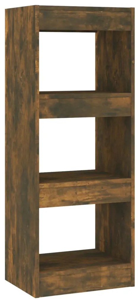 813587 vidaXL Bibliotecă/Separator cameră, stejar fumuriu, 40x30x103 cm, PAL