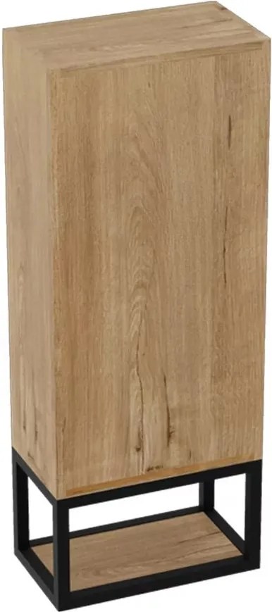 Dulap coloana mediu suspendat Rune Snorri 35 cm finisaj negru-lemn