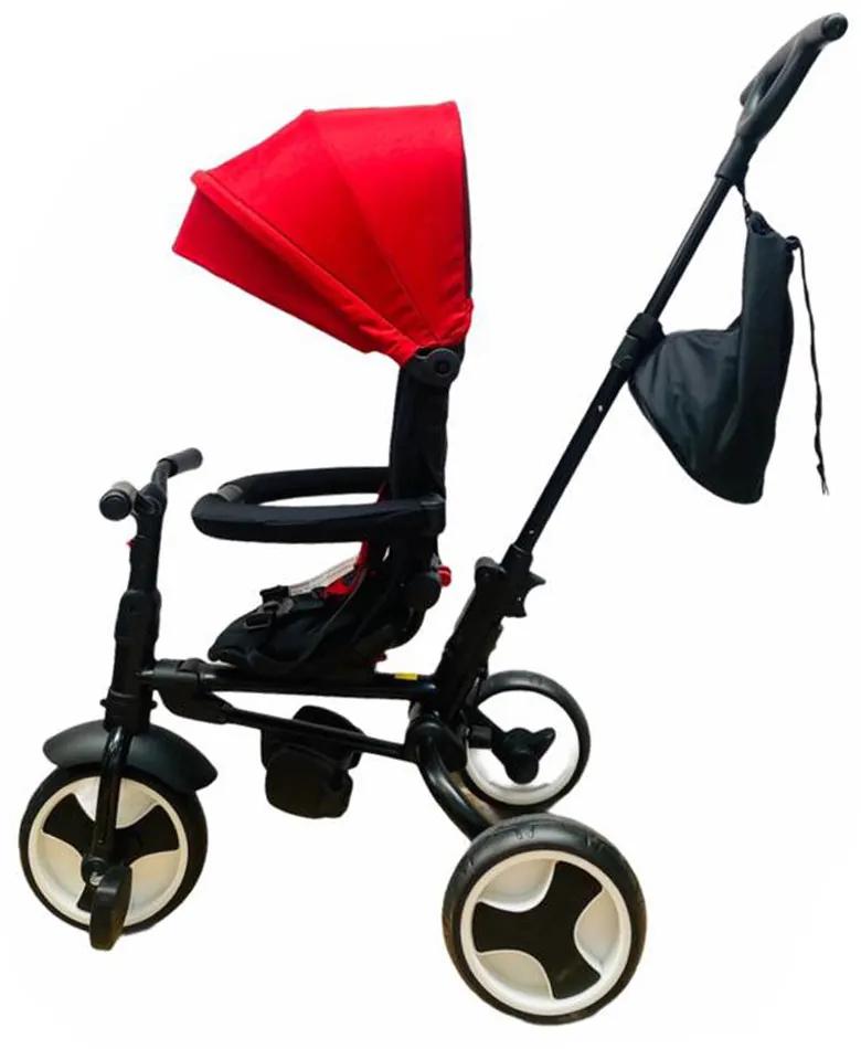 Tricicleta pliabila cu pozitie de somn si scaun rotativ, 1-4 ani, Rosu - TMR-40-rosu