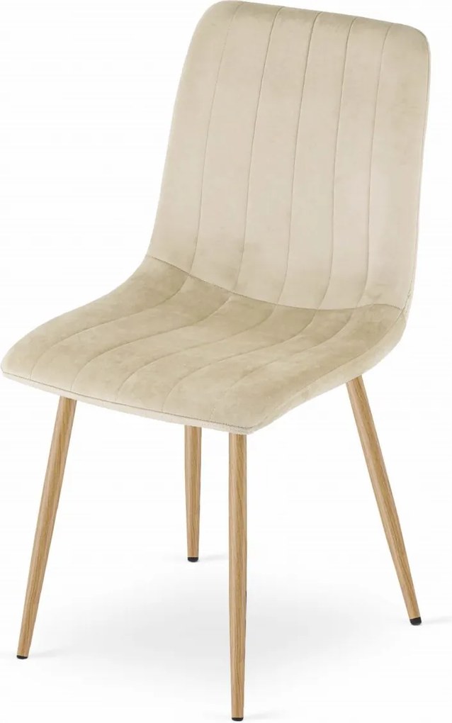 OFERTA Scaun de catifea crem LAVA clasa II