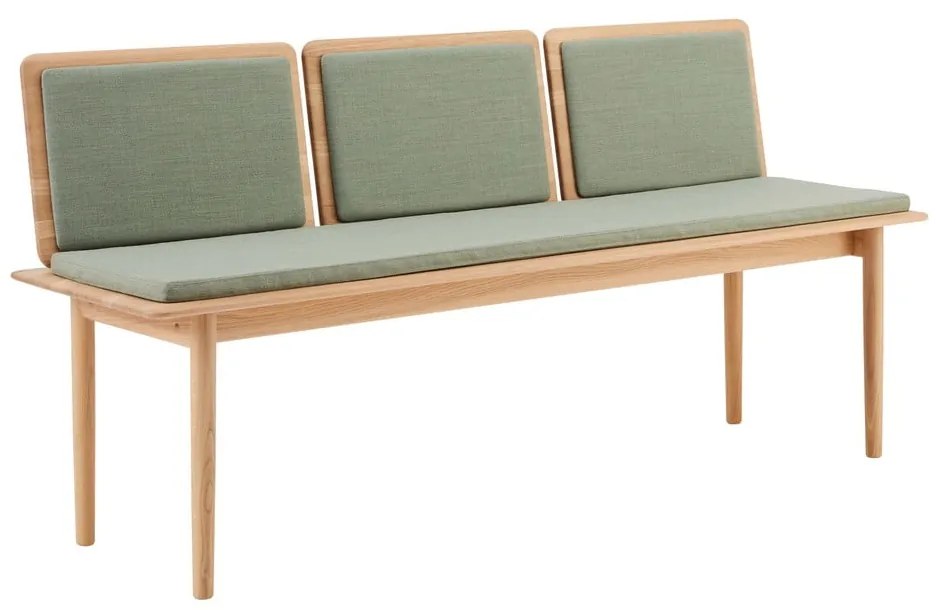 Bancă tapițată cu lână verde deschis Elba - Hammel Furniture