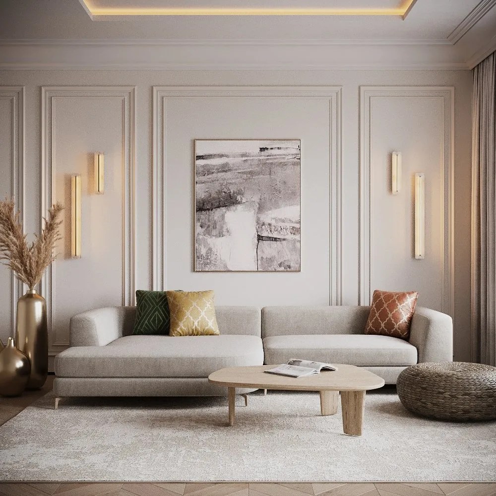 Aplica LED design modern luxuriant Albatre L-80cm