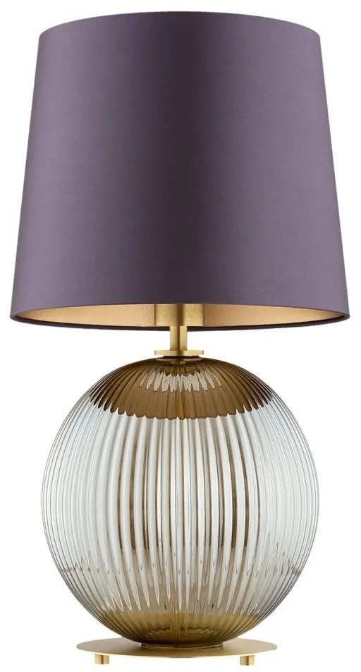Veioza eleganta realizata manual Hampton, gri cenusiu/ pruna-violet