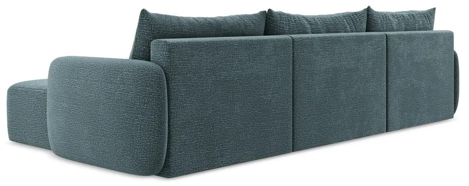 Colțar turcoaz extensibil/cu spațiu de depozitare Kalena – Makamii