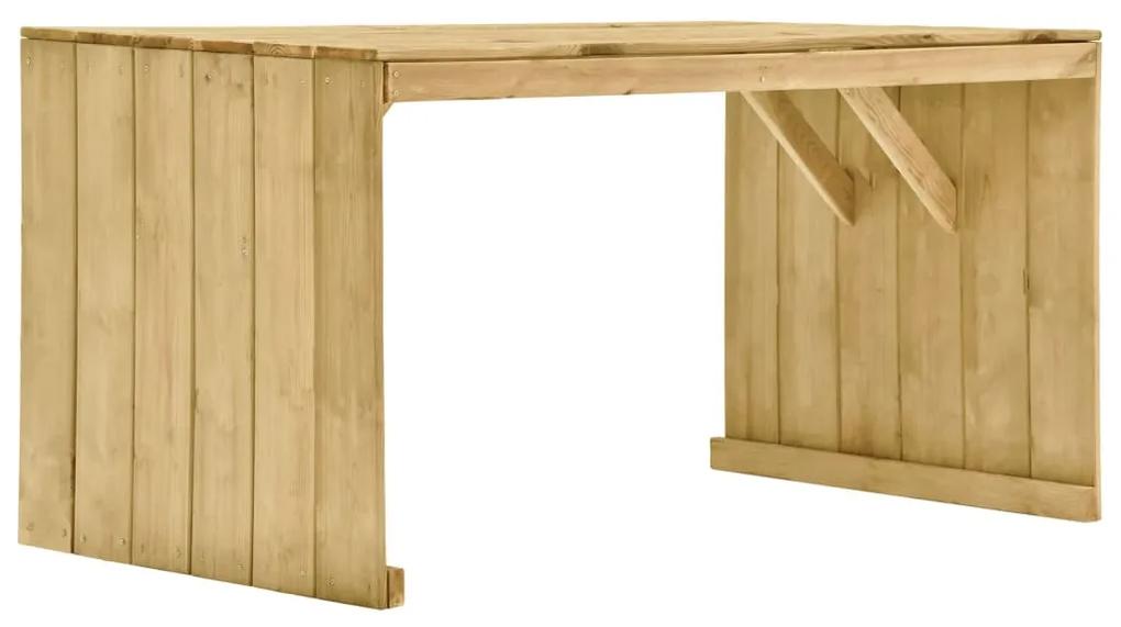 Set mobilier de gradina cu perne, 7 piese, lemn de pin tratat Verde, 1