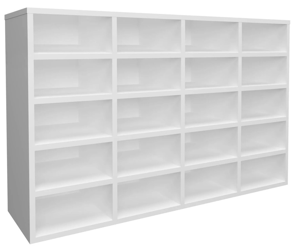 Pantofar Tisso, 20 Rafturi, Alb, 104 x 30 x 68 cm