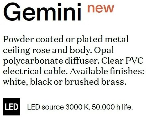 Lustra LED XXL suspendata design circular GEMINI SP D105 alba