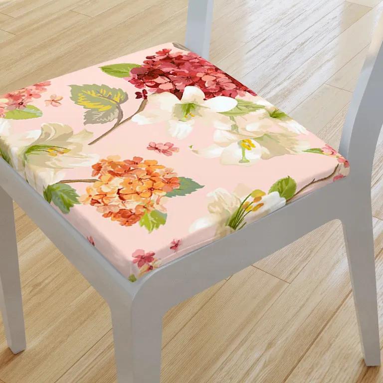 Goldea pernă pentru scaun 38x38 cm - loneta - model 539 flori de primăvară 38 x 38 cm