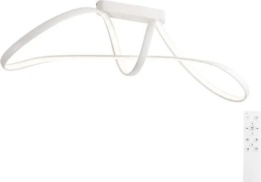 Brilagi-LED Plafonieră LED aplicată dimmabilă TWISTER 60W/230V 3000-6000K albă + telecomandă