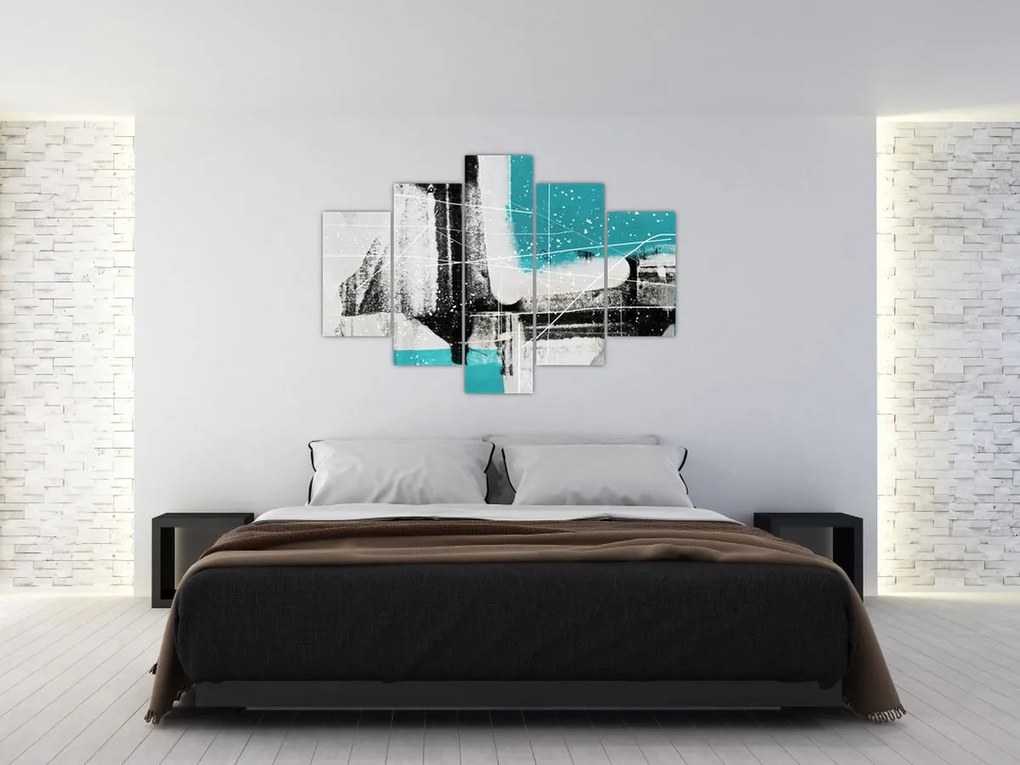 Tablou - Abstract turcoaz (150x105 cm)