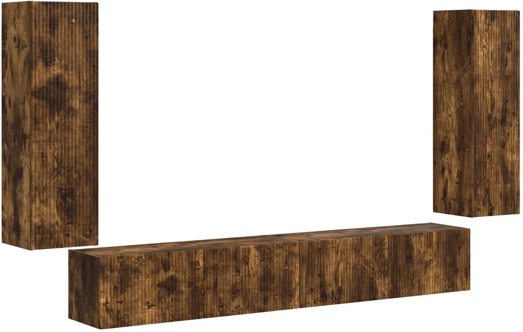 vidaXL Set Dulap pentru Televizor Montat pe Perete 4 pcs Lemn compozit