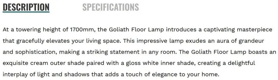 Lampadar/Lampa de podea cu brat articulat Goliath