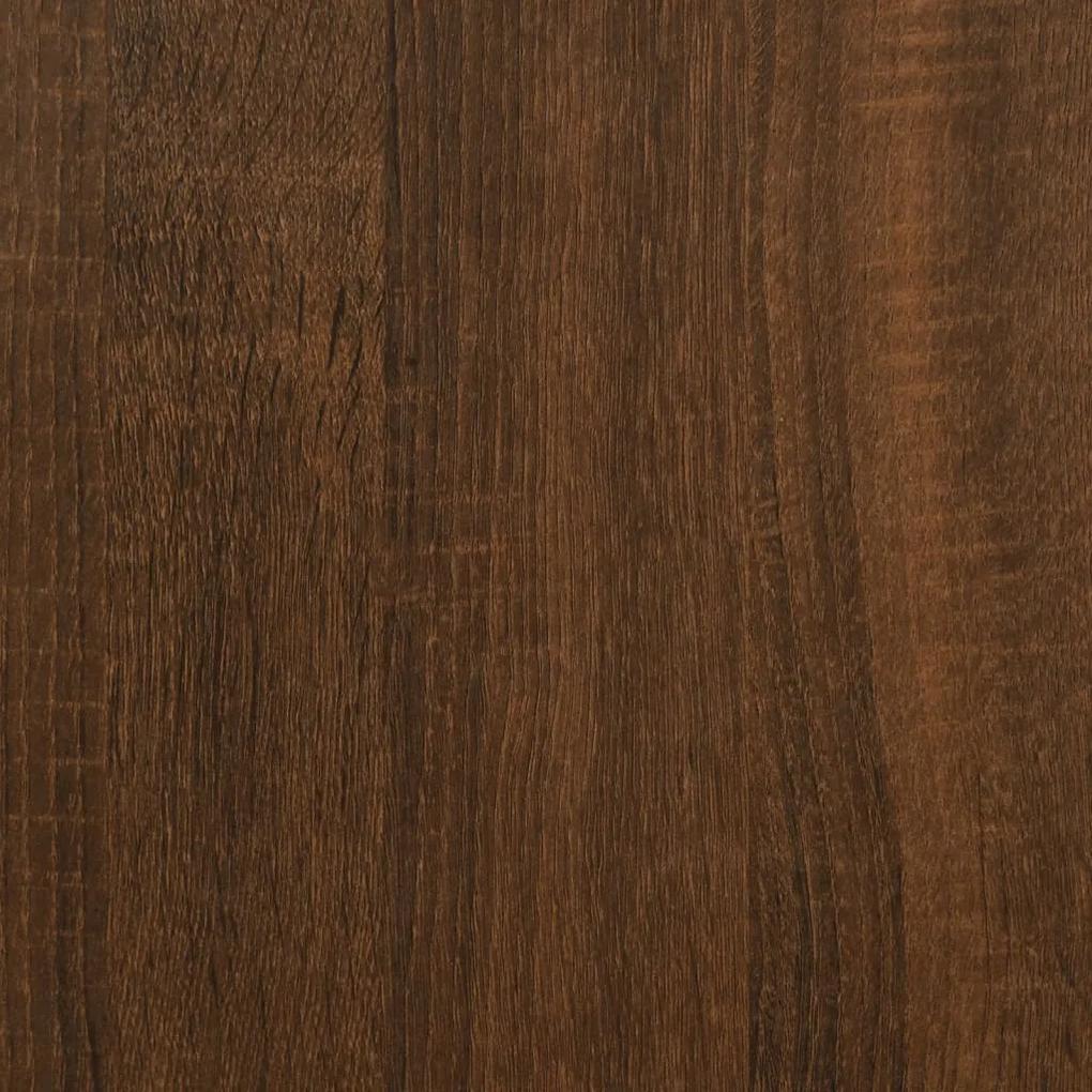 Birou de colt, stejar maro, 145x100x76 cm, lemn prelucrat Stejar brun
