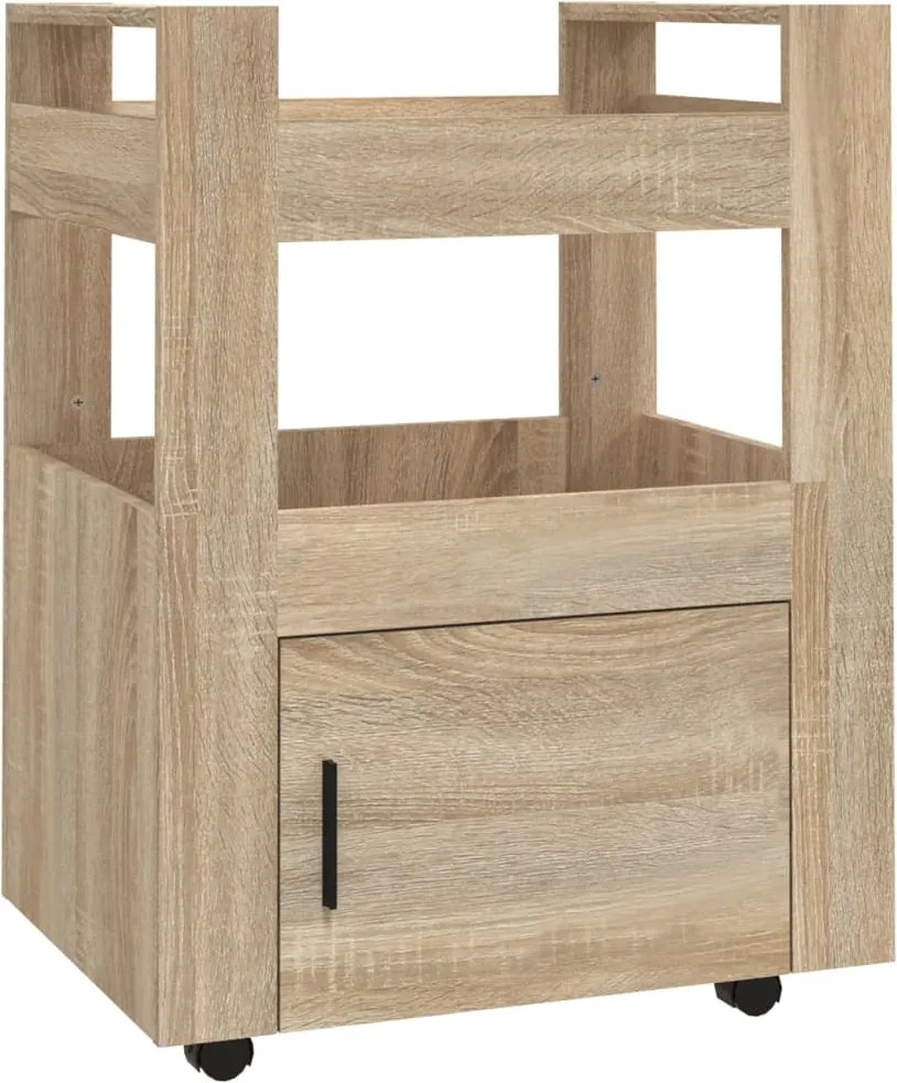 vidaXL Cărucior de bucătărie stejar sonoma 60x45x80 cm lemn prelucrat