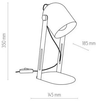 Lampă de masă DAVIS 1xE27/60W/230V neagră
