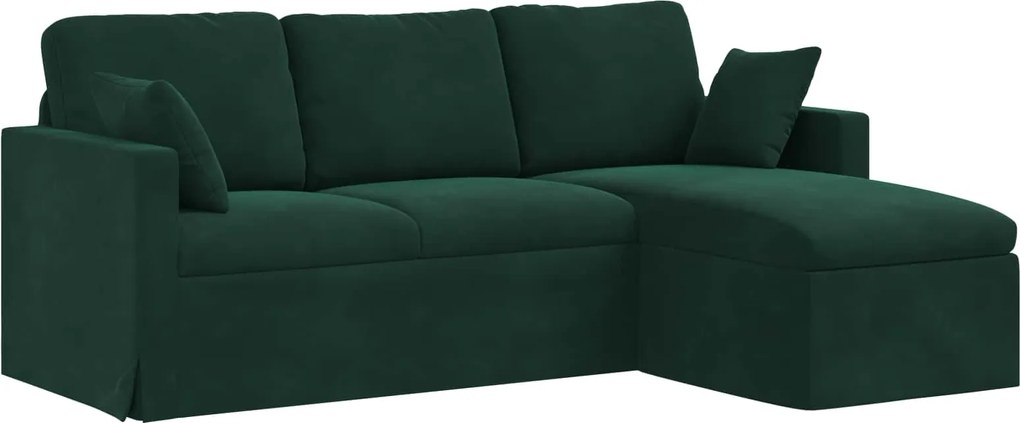 vidaXL Canapea Verde închis 198 x 134 x 80 cm Catifea