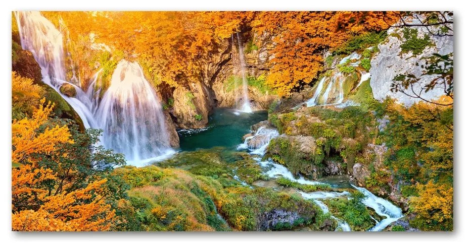 Imagine de sticlă Cascada în toamna