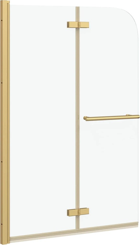 vidaXL Încărcare duș Manual Auriu 95 x 140 cm Sticlă ESG și aluminiu