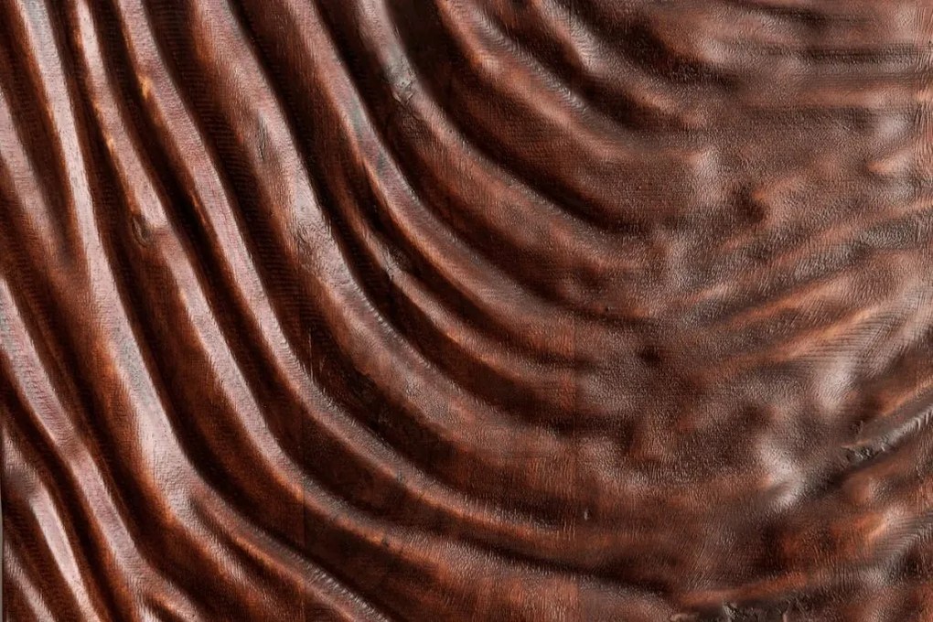 Comoda, Bufet cu model 3D, Lemn Salcam, Maro, FLUID 110cm