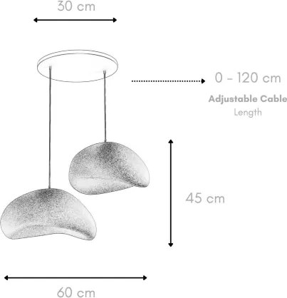 Brilagi - Lustră suspendată pe cablu WABI SABI 2xE27/40W/230V albă