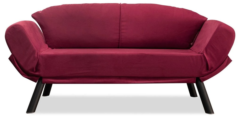 Canapea extensibila cu 2 Locuri Genzo, Rosu inchis, 177 x 87 x 81 cm
